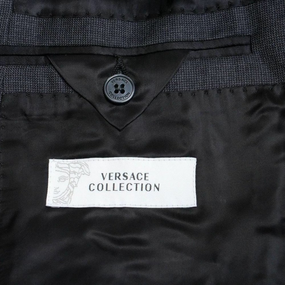 Versace Collection 100% Wool Gray Two Button Men's - Picture 11 of 11